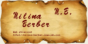 Milina Berber vizit kartica